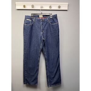 C.E. Schmidt workwear flannel lined Dark‎ Wash Jeans Womens 16x32 Denim